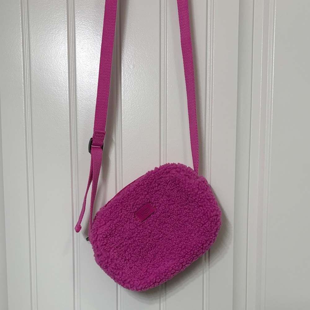 Fuchsia Sherpa Crossbody Bag